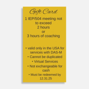 Gift Card – Raffle Entry